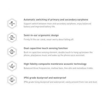 Baseus Encok W09 TWS In-Ear Bluetooth Earphones - безжични блутут слушалки за мобилни устройства (зелен) 9