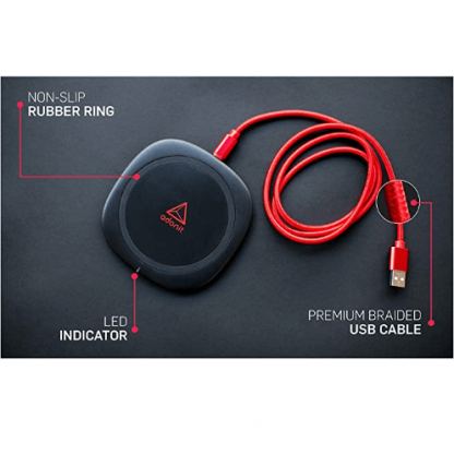 Adonit Wireless Charging Pad - поставка (пад) за безжично зареждане с технология за бързо зареждане за Qi съвместими устройства (прозрачен) 3