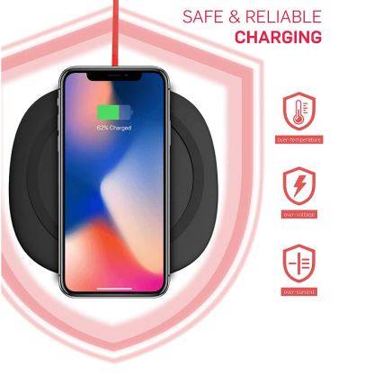 Adonit Wireless Charging Pad - поставка (пад) за безжично зареждане с технология за бързо зареждане за Qi съвместими устройства (прозрачен) 4