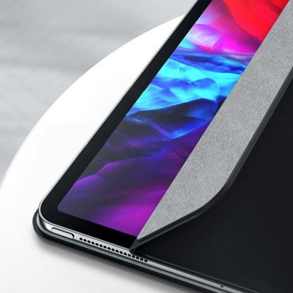 Baseus Simplism Magnetic Leather Case - магнитен полиуретанов калъф с поставка за iPad Pro 12.9 (2020) (розов) 4