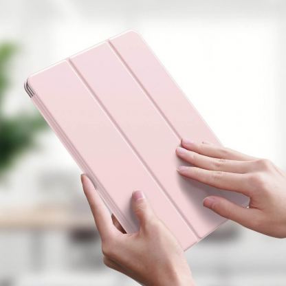 Baseus Simplism Magnetic Leather Case - магнитен полиуретанов калъф с поставка за iPad Pro 12.9 (2020) (розов) 14