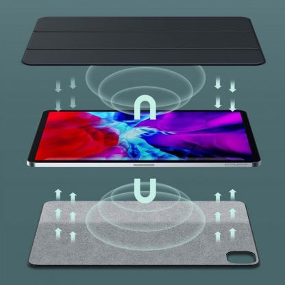 Baseus Simplism Magnetic Leather Case - магнитен полиуретанов калъф с поставка за iPad Pro 11 (2020) (черен) 12
