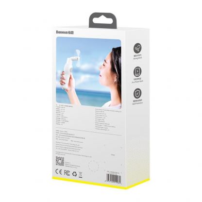 Baseus Tricolor Bear Portable Folding Fan - сгъваем мини вентилатор с външна батерия (бял) 7