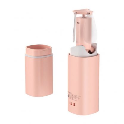 Baseus Square Portable Folding Fan - сгъваем мини вентилатор с външна батерия (розов) 7