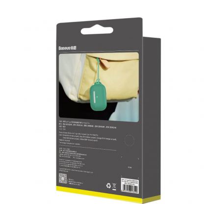 Baseus Lets Go Jelly Lanyard Case - силиконов калъф с връзка за Apple Airpods Pro (зелен) 8