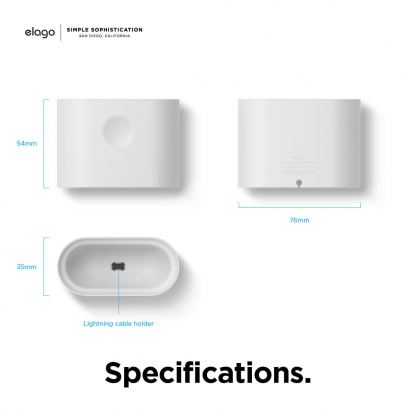Elago Airpods Charging Station Pro - силиконова док станция за зареждане на Apple Airpods & Apple Airpods Pro (бяла) 7