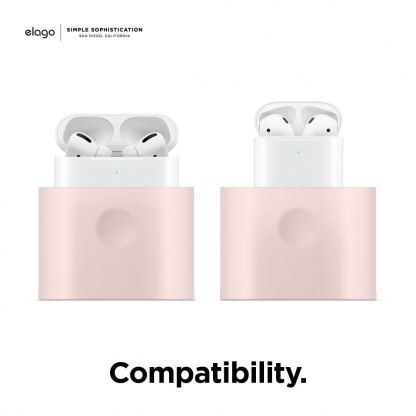 Elago Airpods Charging Station Pro - силиконова док станция за зареждане на Apple Airpods & Apple Airpods Pro (розова) 6