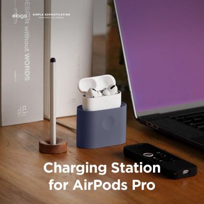 Elago Airpods Charging Station Pro - силиконова док станция за зареждане на Apple Airpods & Apple Airpods Pro (лилава) 2
