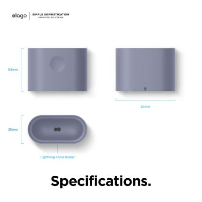 Elago Airpods Charging Station Pro - силиконова док станция за зареждане на Apple Airpods & Apple Airpods Pro (лилава) 7