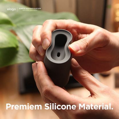 Elago Airpods Charging Station Pro - силиконова док станция за зареждане на Apple Airpods & Apple Airpods Pro (тъмносива) 5