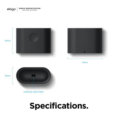 Elago Airpods Charging Station Pro - силиконова док станция за зареждане на Apple Airpods & Apple Airpods Pro (черна) 7