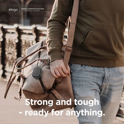 Elago AirPods Pro Armor Hang Case - удароустойчив силиконов калъф с карабинер за Apple Airpods Pro (тъмносив) 2