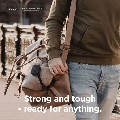 Elago AirPods Pro Armor Hang Case - удароустойчив силиконов калъф с карабинер за Apple Airpods Pro (черен) 5