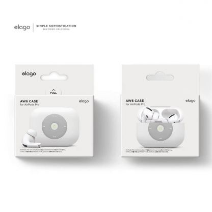 Elago Airpods Pro Retro AW6 Silicone Case - силиконов калъф за Apple Airpods Pro (бял)  3
