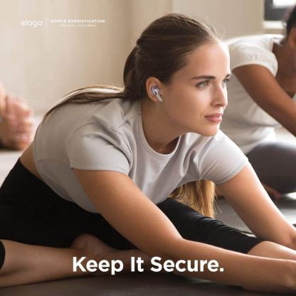 Elago Airpods Pro Earbuds Hooks - антибактериални силиконови калъфчета с вградени кукички за Apple Airpods Pro (4 чифта) (лилав) 3