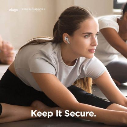 Elago Airpods Pro Earbuds Hooks - антибактериални силиконови калъфчета с вградени кукички за Apple Airpods Pro (4 чифта) (бял) 2