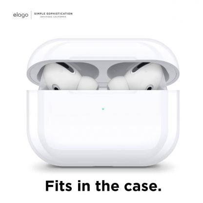 Elago Airpods Pro Earbuds Cover Plus Tips - антибактериални силиконови калъфчета с вградени тапички за Apple Airpods Pro (6 чифта) (бял) 9