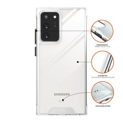 Eiger Glacier Case - удароустойчив хибриден кейс за Samsung Galaxy Note 20 Ultra (прозрачен) 3