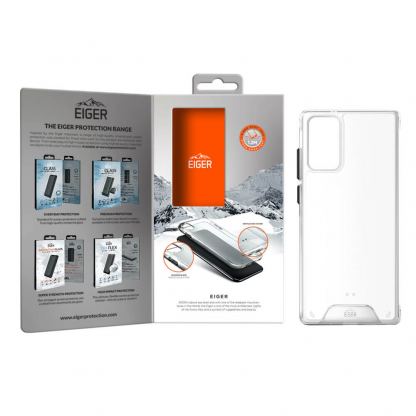 Eiger Glacier Case - удароустойчив хибриден кейс за Samsung Galaxy Note 20 (прозрачен) 2