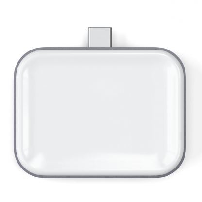 Satechi USB-C Wireless Charging Dock for Apple Airpods - USB-C док за зареждане на Apple Airpods Pro и Airpods 2 Wireless Charging Case (бял) 3