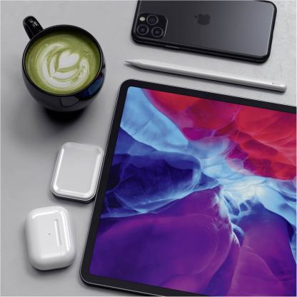 Satechi USB-C Wireless Charging Dock for Apple Airpods - USB-C док за зареждане на Apple Airpods Pro и Airpods 2 Wireless Charging Case (бял) 7