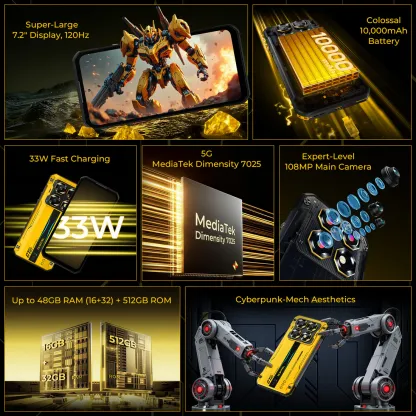 Oukitel WP60 | 5G | 7.2инча, 512GB | 16+32 GB RAM | 10000mAh (Black) 2