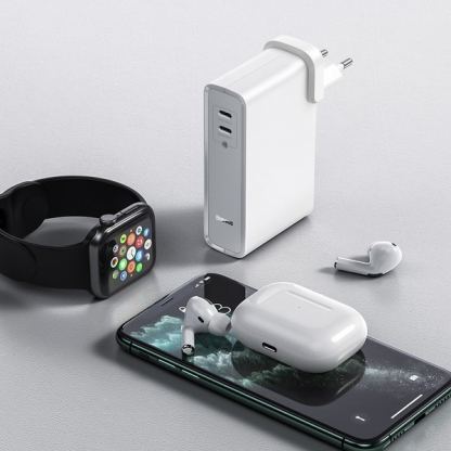 Baseus GaN Charger 45W Power Bank (PPNLD-H02) - външна батерия 10000 mAh и захранване за ел. мрежа с USB и USB-C изходи и технология за бързо зареждане (бял) 3
