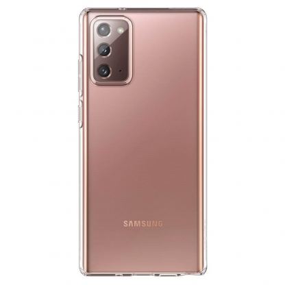 Spigen Liquid Crystal Case - тънък качествен силиконов (TPU) калъф за Samsung Galaxy Note 20 (прозрачен)  9