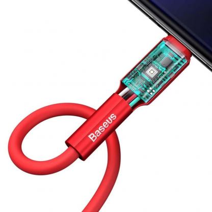 Baseus Silica Gel USB-C Cable - USB-C кабел за устройства с USB-C порт (200 см) (червен) 5