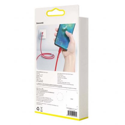 Baseus Silica Gel USB-C Cable - USB-C кабел за устройства с USB-C порт (200 см) (червен) 7