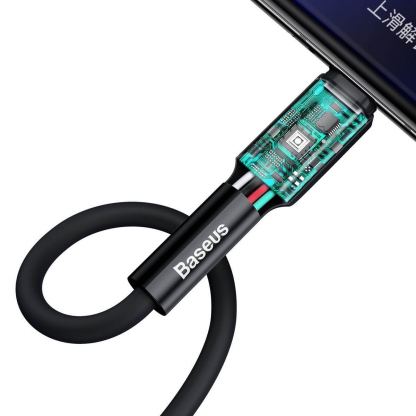Baseus Silica Gel USB-C Cable - USB-C кабел за устройства с USB-C порт (200 см) (черен) 6