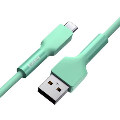 Baseus Silica Gel USB-C Cable - USB-C кабел за устройства с USB-C порт (100 см) (зелен) 5