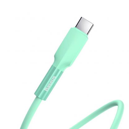 Baseus Silica Gel USB-C Cable - USB-C кабел за устройства с USB-C порт (100 см) (зелен) 6
