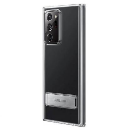Samsung Clear Standing Cover EF-JN980CTEGEU - оригинален удароустойчив хибриден кейс с поставка за Samsung Galaxy Note 20 Ultra (прозрачен) 2