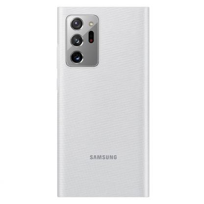 Samsung Clear View Cover EF-ZN985CAEGEU - оригинален кейс, през който виждате информация от дисплея за Samsung Galaxy Note 20 Ultra (сребрист) 2