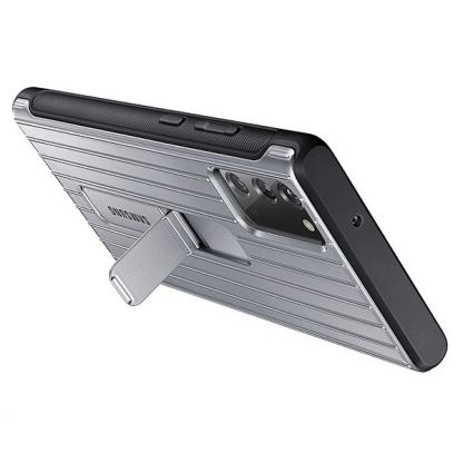 Samsung Protective Standing Cover EF-RN980CBEGEU - оригинален удароустойчив хибриден кейс с поставка за Samsung Galaxy Note 20 (сребрист) 5