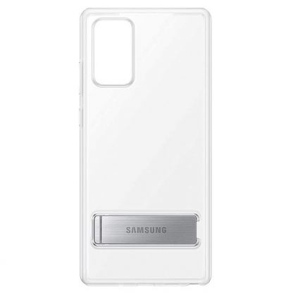 Samsung Clear Standing Cover EF-JN980CTEGEU - оригинален удароустойчив хибриден кейс с поставка за Samsung Galaxy Note 20 (прозрачен) 4