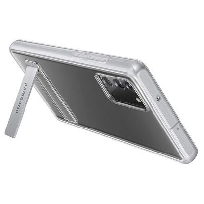 Samsung Clear Standing Cover EF-JN980CTEGEU - оригинален удароустойчив хибриден кейс с поставка за Samsung Galaxy Note 20 (прозрачен) 5