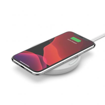 Belkin Boost Charge Wireless Charging Pad 10W + QC 3.0 Wall Charger + Cable - поставка (пад) за безжично захранване за Apple, Samsung, LG, Sony и други QI съвместими устройства (бял) 2