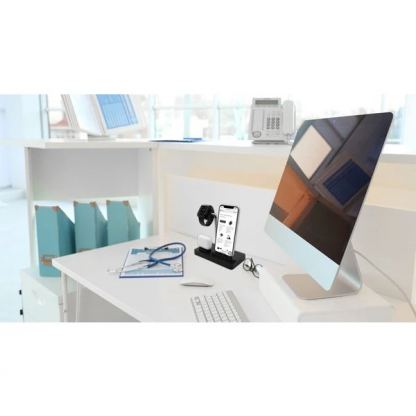 Macally 3-in-1 Apple Charging Stand - док станция за зареждане на iPhone, Apple Watch и Apple AirPods (черен) 5