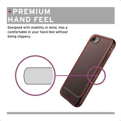 Urban Armor Gear Lucent Case - удароустойчив силиконов калъф за iPhone SE (2020), iPhone 8, iPhone 7 (оранжев-прозрачен)  5