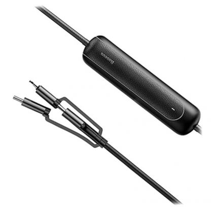 Baseus Portable Version 3-in-1 Power Bank Cable 2600 mAh - външна батерия 2600 mAh с microUSB, Lightning и USB-C кабел (черен) 2