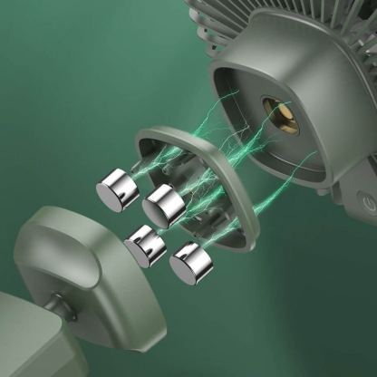 Baseus Natural Wind Magnetic Rear Seat Fan (CXZR-01) - USB вентилатор, прикрепящ се към седалката на кола (черен) 14