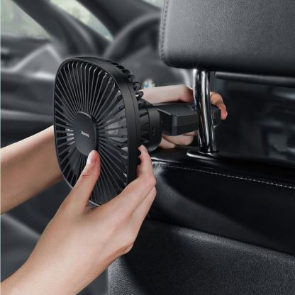 Baseus Natural Wind Magnetic Rear Seat Fan (CXZR-01) - USB вентилатор, прикрепящ се към седалката на кола (черен) 16