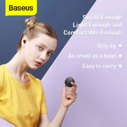 Baseus Encok WM01 TWS In-Ear Bluetooth Earphones - безжични блутут слушалки със зареждащ кейс за мобилни устройства (черен) 5