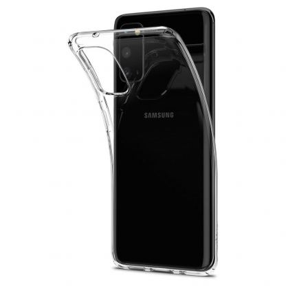 Spigen Crystal Flex Case - тънък качествен силиконов (TPU) калъф за Samsung Galaxy S20 (прозрачен)  3