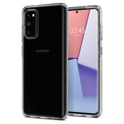 Spigen Crystal Flex Case - тънък качествен силиконов (TPU) калъф за Samsung Galaxy S20 (прозрачен)  7