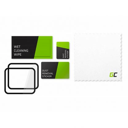 Green Cell Clarity Tempered Glass Protector - калено стъклено защитно покритие с извити ръбове за дисплея на Apple Watch 44мм (2 броя) 3