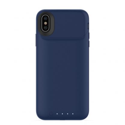 Mophie Juice Pack Air - удароустойчив кейс с вградена батерия 1720mAh и безжично зареждане за iPhone XS, iPhone X (син) 2