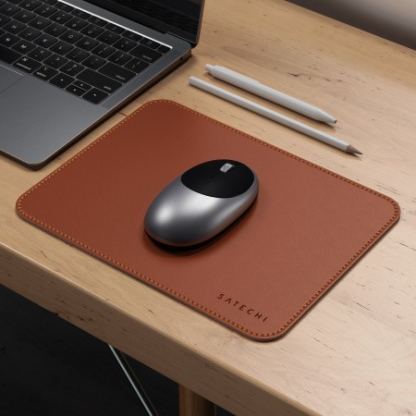 Satechi Eco-Leather Mouse Pad - дизайнерски кожен пад за мишка (тъмнокафяв) 5